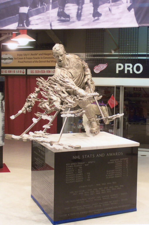 Gordie Howe, Detroit Red Wings, NHL, Joe Louis Arena, Statue