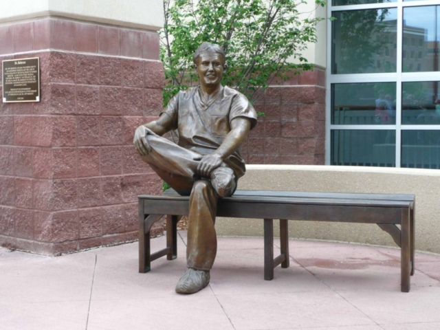 Hospital statue of Dr. Behrens