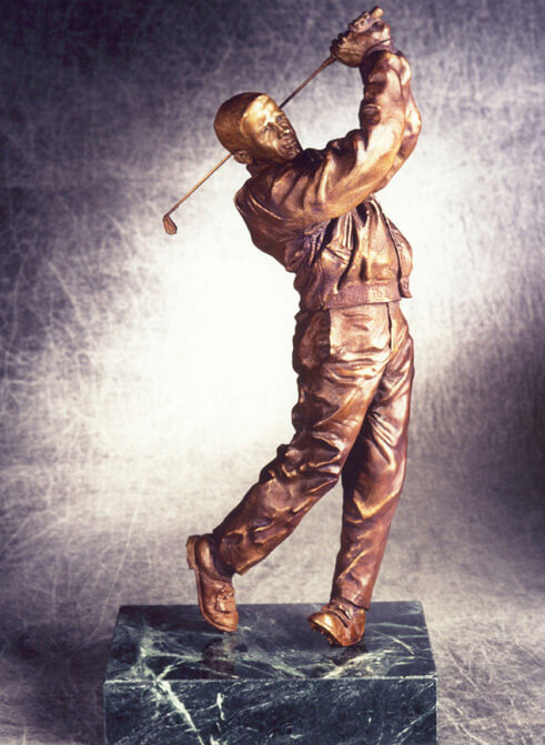 Eric Gleecher, golf, statue