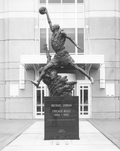 Michael Jordan, His Airness, statue, Chicago Bulls