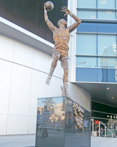 Kareem Abdul-Jabbar, statue, LA Lakers