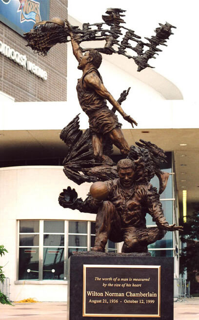 Wilt Chamberlain statue, Philadelphia 76ers, NBA