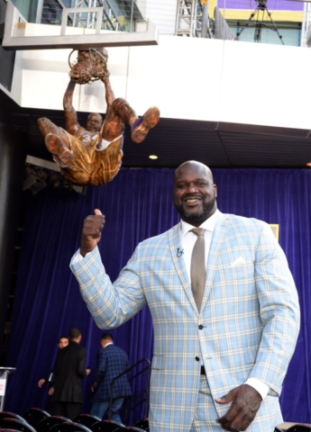 Shaq, statue, Shaquille O'Neal, LA Lakers, NBA