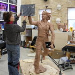 Julie sculpting
