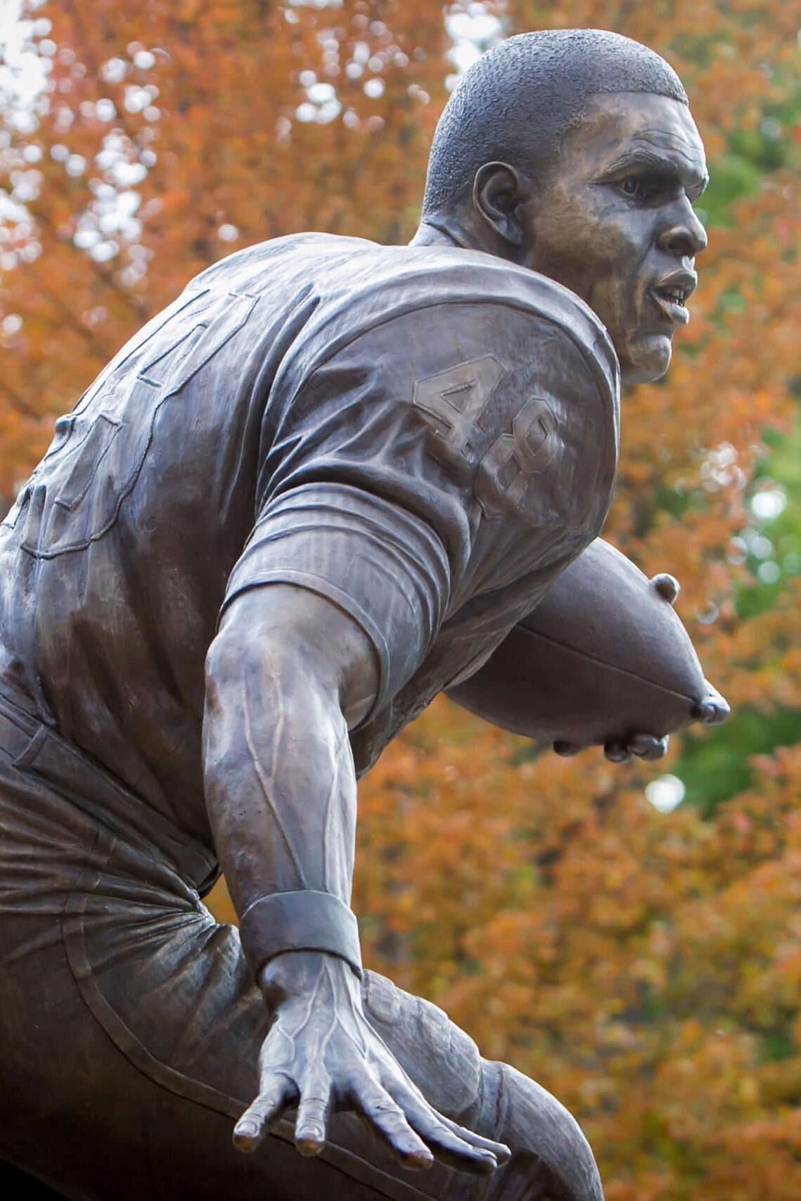 Gale Sayers and John Hadl Sculpture at University of Kansas