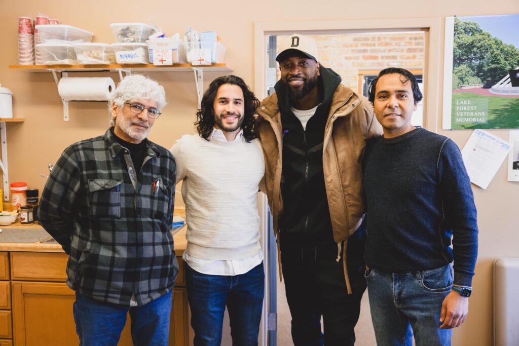 Amranys with Dwyane Wade at the studio