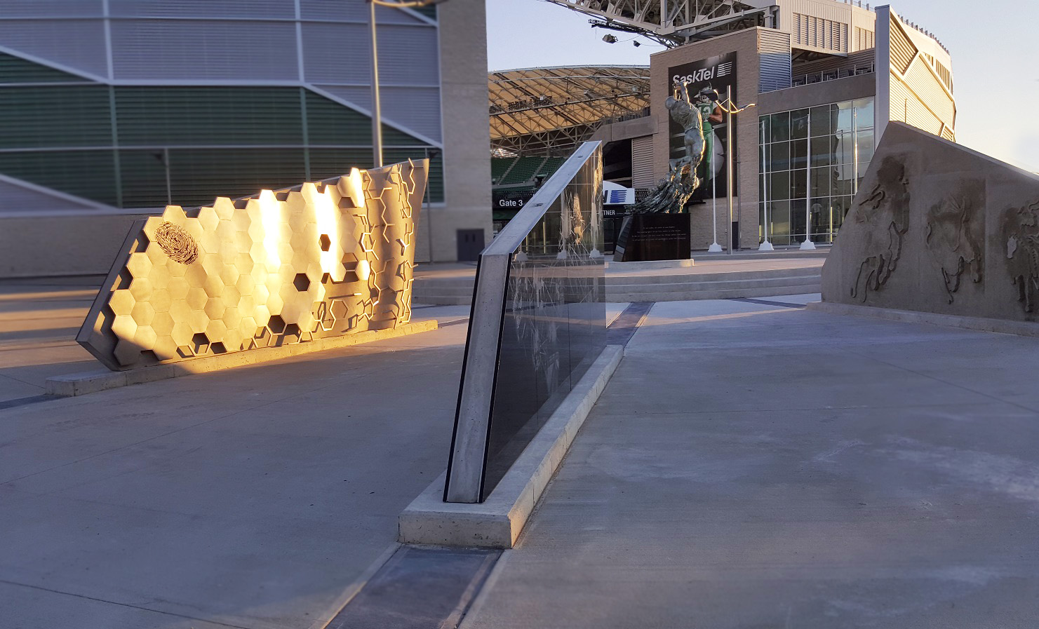 saskatchewan roughriders fan wall installation